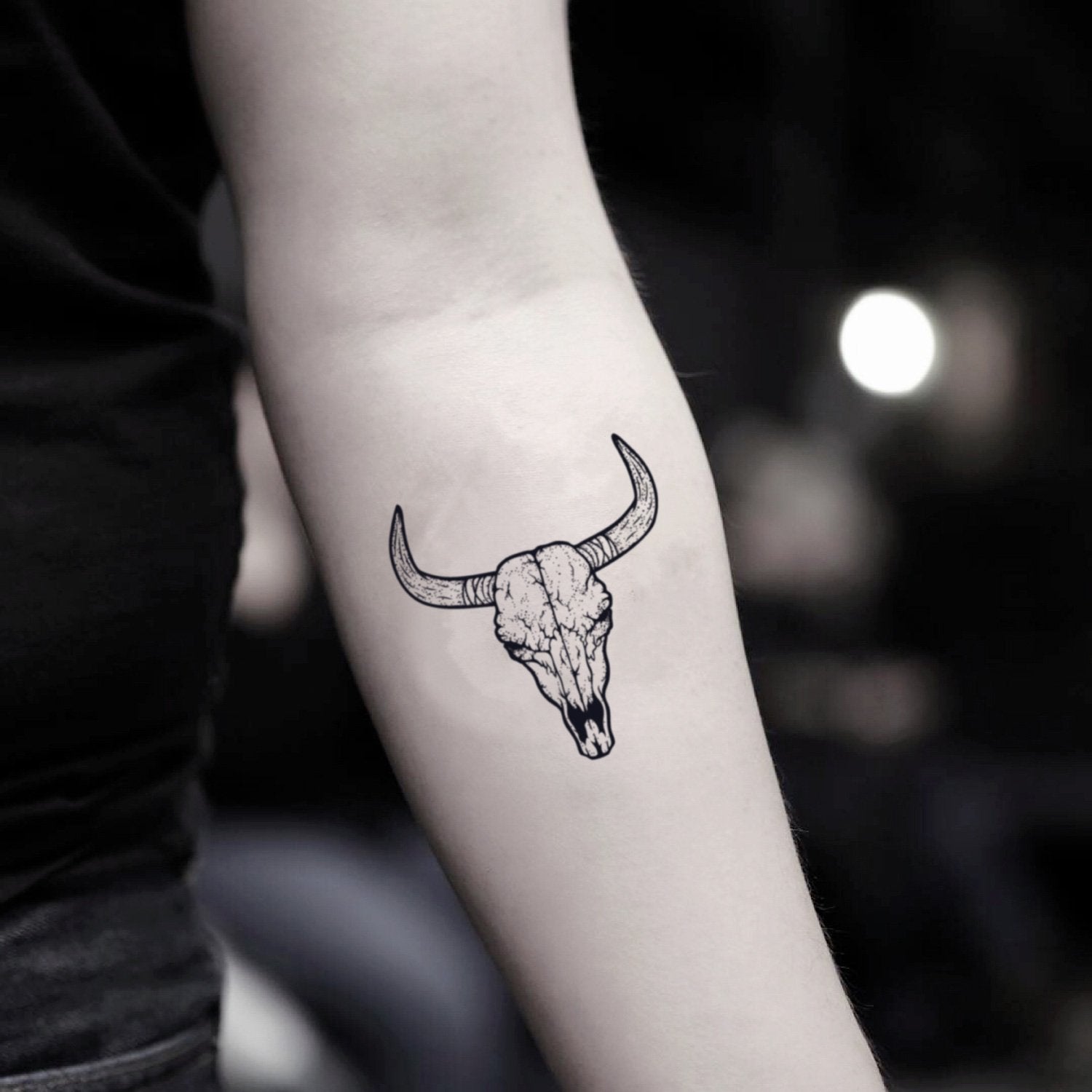 bull skull tattoo outline｜TikTok Search